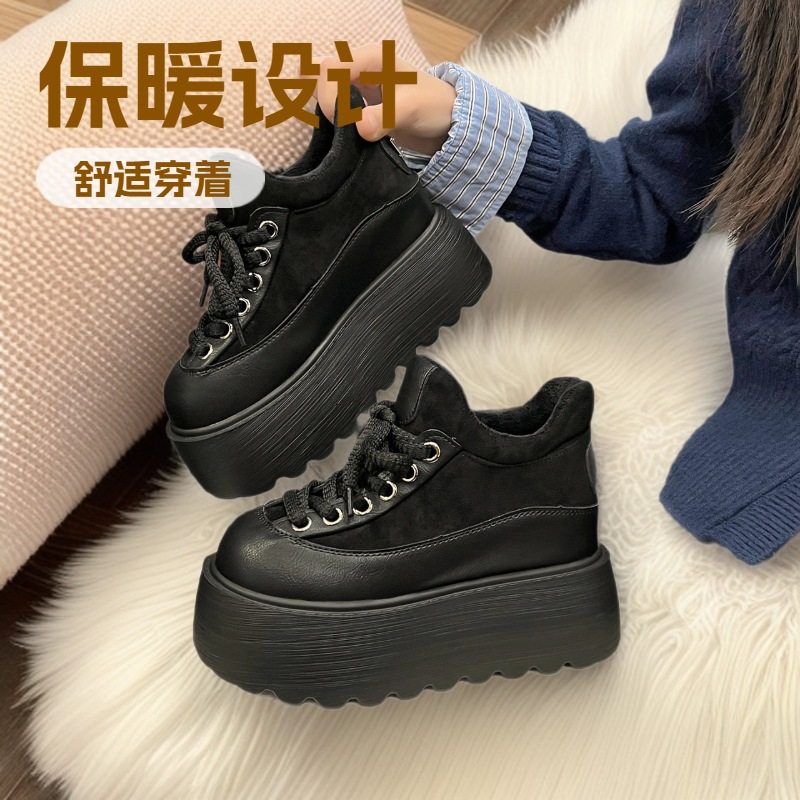 厚底丑萌勃肯鞋女2025秋季新款百搭松糕单鞋小个子休闲运动鞋,女鞋,乐福鞋（豆豆鞋）,淘宝优惠券,粉丝福利购,淘宝优惠卷