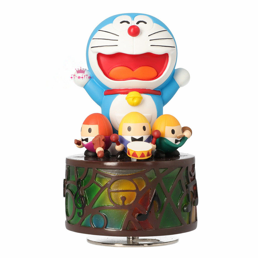 日本代购 哆啦a梦机器猫与乐队 可爱八音盒音乐盒