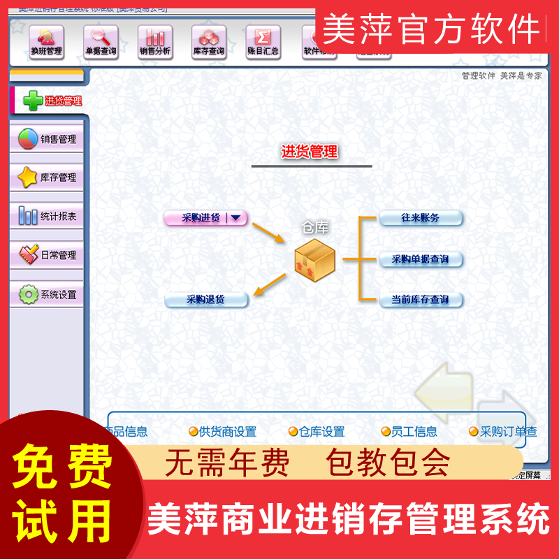 美萍新款商业进销存管理软件单机版 订单采购出入库统计 美萍正版 3C数码配件 USB电脑锁/防盗器 原图主图