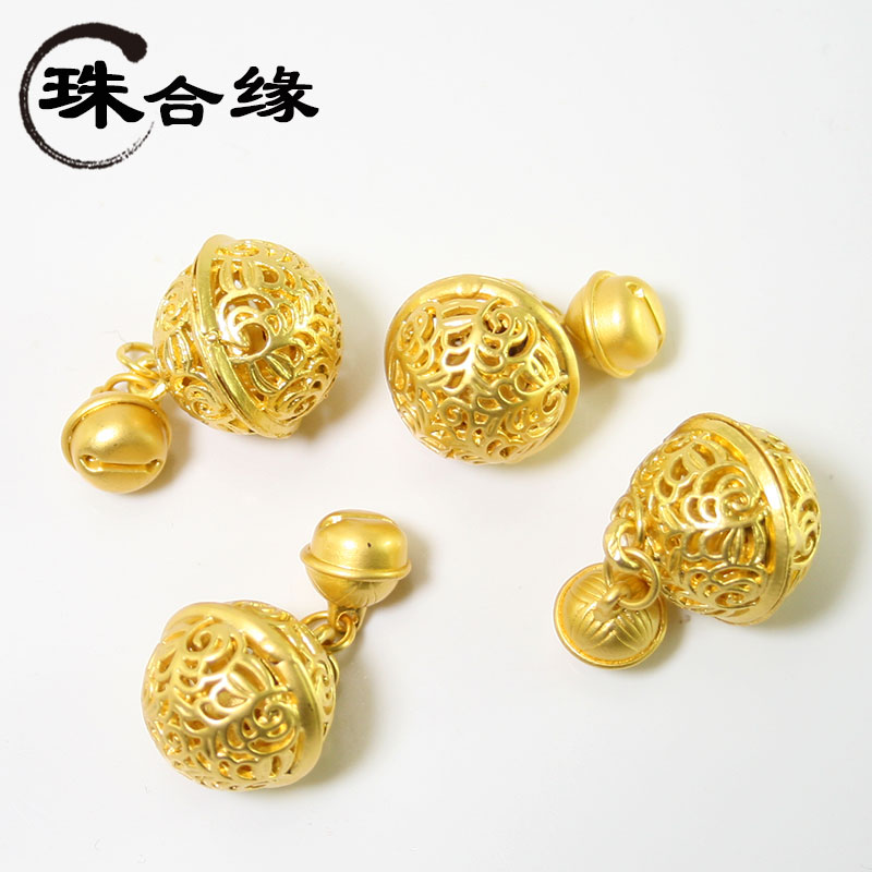 沙金铃铛挂件子母清心宫铃红绳编织手链手绳吊坠手机钥匙链坠子