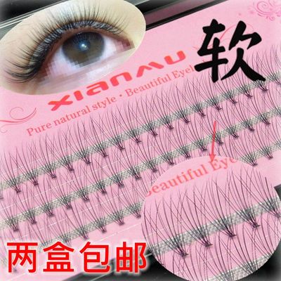 柔软十根自然朵毛假睫毛