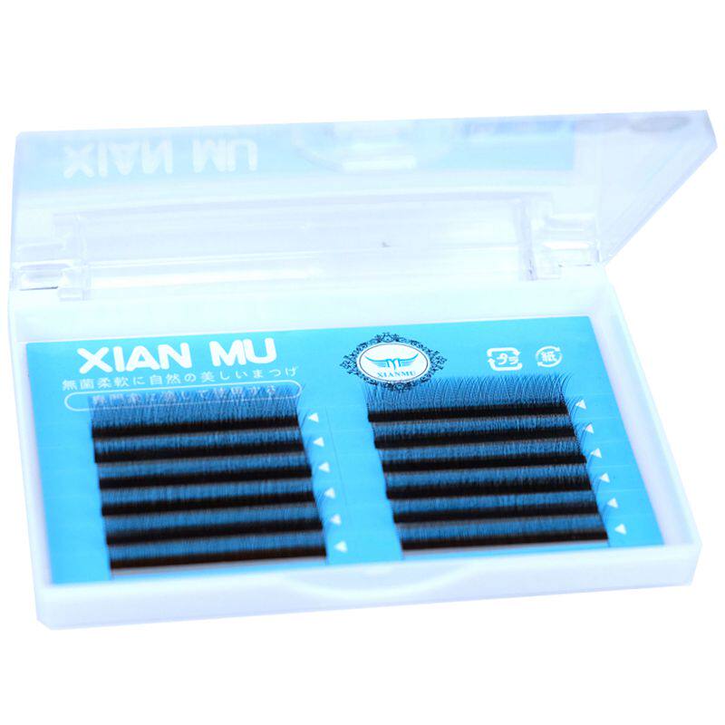 嫁接睫毛貂毛小绒花小V型柔软自然开花补空两根一朵