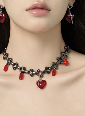 Starfire铜合金暗黑女锁骨链