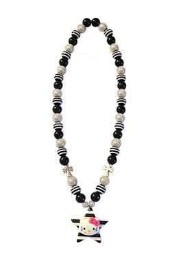 新款手作可爱卡通猫五角星黑白复古项链项圈儿童短款女生饰品