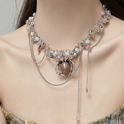 Starfire铜合金流苏女朋克锁骨链