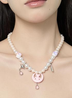 Starfire仿珍珠女锁骨链
