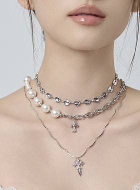 Starfire铜合金仿珍珠轻奢锁骨链