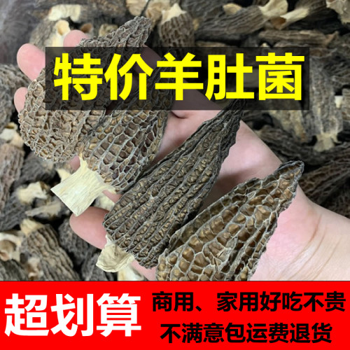 云南500g一斤特产带柄羊肚菌干货