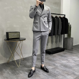 大码不加价秋冬新款韩版小西装修身西服套装三件套SJT72-P225，男装西服套装，电商A445
