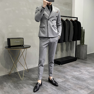 大码不加价 秋冬新款韩版小西装 修身西服套装三件套 SJT72-P225图片