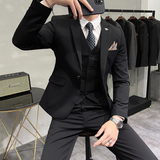 长期做不断货#大码不加价韩版小西装西服套装三件套SJT70-P225，男装西服套装，电商A445