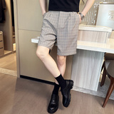 夏季男士宽松五分裤潮流休闲格子西裤直筒短裤A445-DK051-P65，男装牛仔裤，电商A445