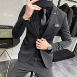 长期做不断货#大码不加价韩版小西装西服套装三件套SJT70-P225，男装西服套装，电商A445