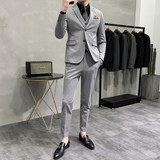 大码不加价韩版小西装修身西服套装结婚礼服三件套SJT71-P225，男装西服套装，电商A445