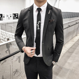 秋季新款韩版修身小西装高品质西服外套A445-XZ37-P145，男装西服套装，电商A445