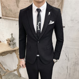 LJT36春夏新款韩版修身小西装高品质西服套装结婚礼服两件套，男装西服套装，电商A445