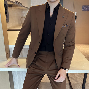 秋冬韩版修身小西装外套 两粒扣时尚休闲西服A445-XZ9002-P130图片