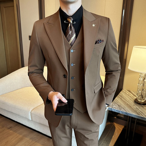春秋韩版修身小西装外套两扣枪驳领时尚休闲西服A445-XZ9005深灰图片