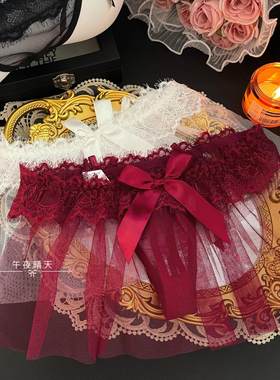 花嫁拖尾网纱性感情调丁字裤