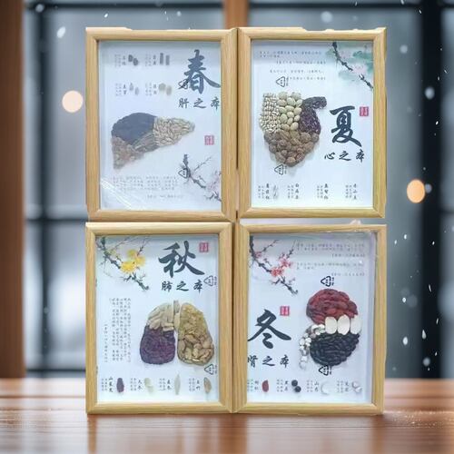 中药标本画中医药相画框养生五脏六腑中草药相框创意墙面装饰挂件