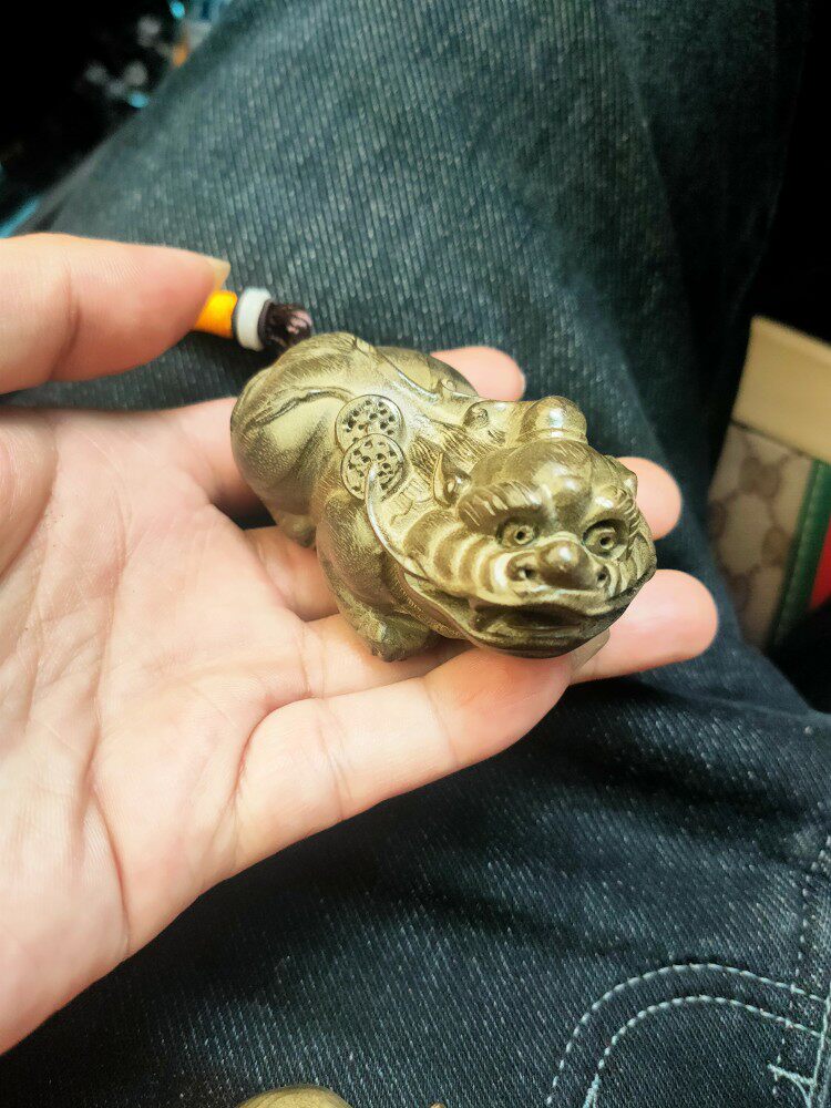 金丝楠木雕貔貅手把件摆件阴沉木创意文玩挂件工艺礼品随身把玩件