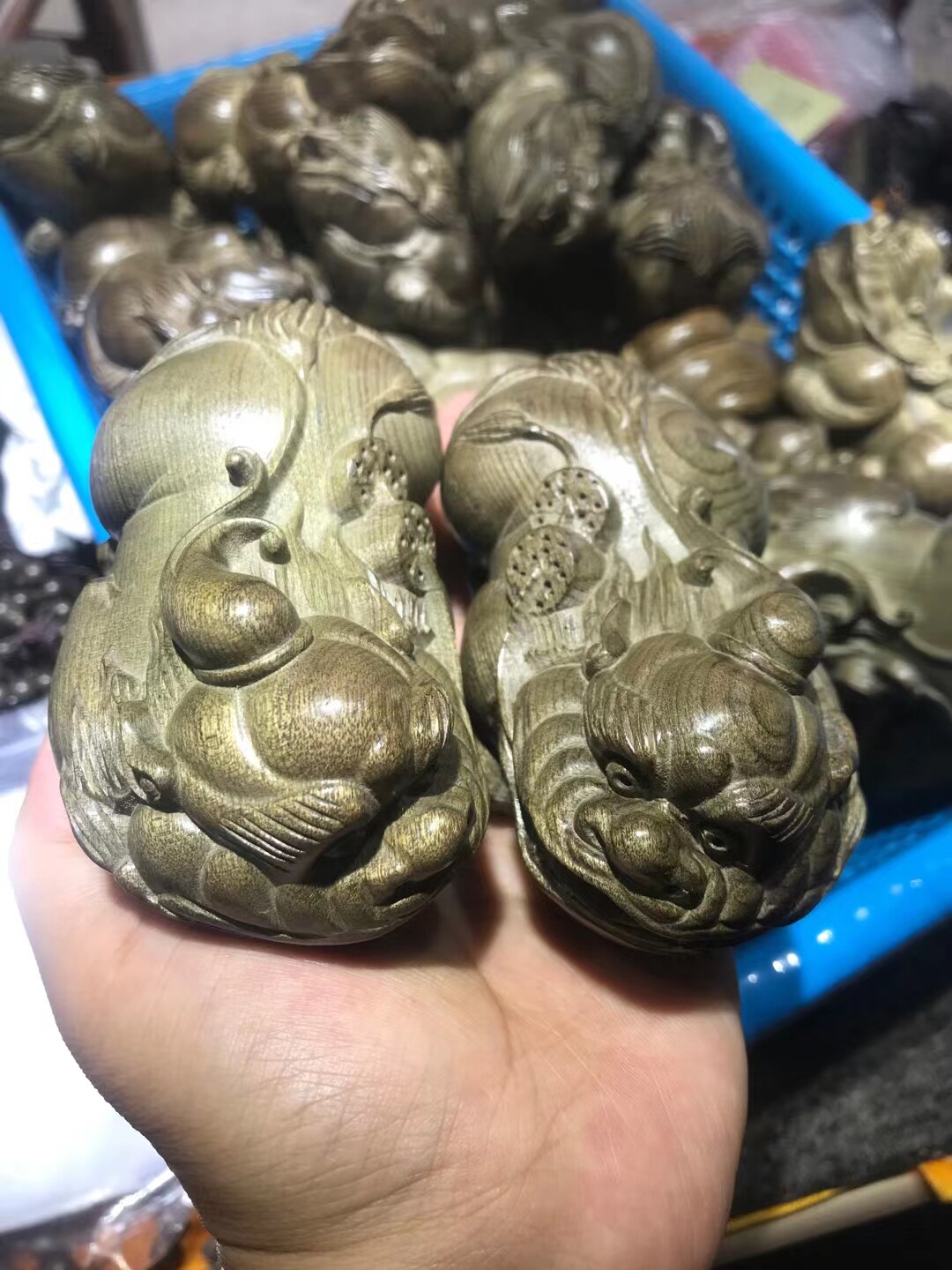 金丝楠阴沉木貔貅手把件车摆件挂件车挂饰盘玩实木木雕随身把玩