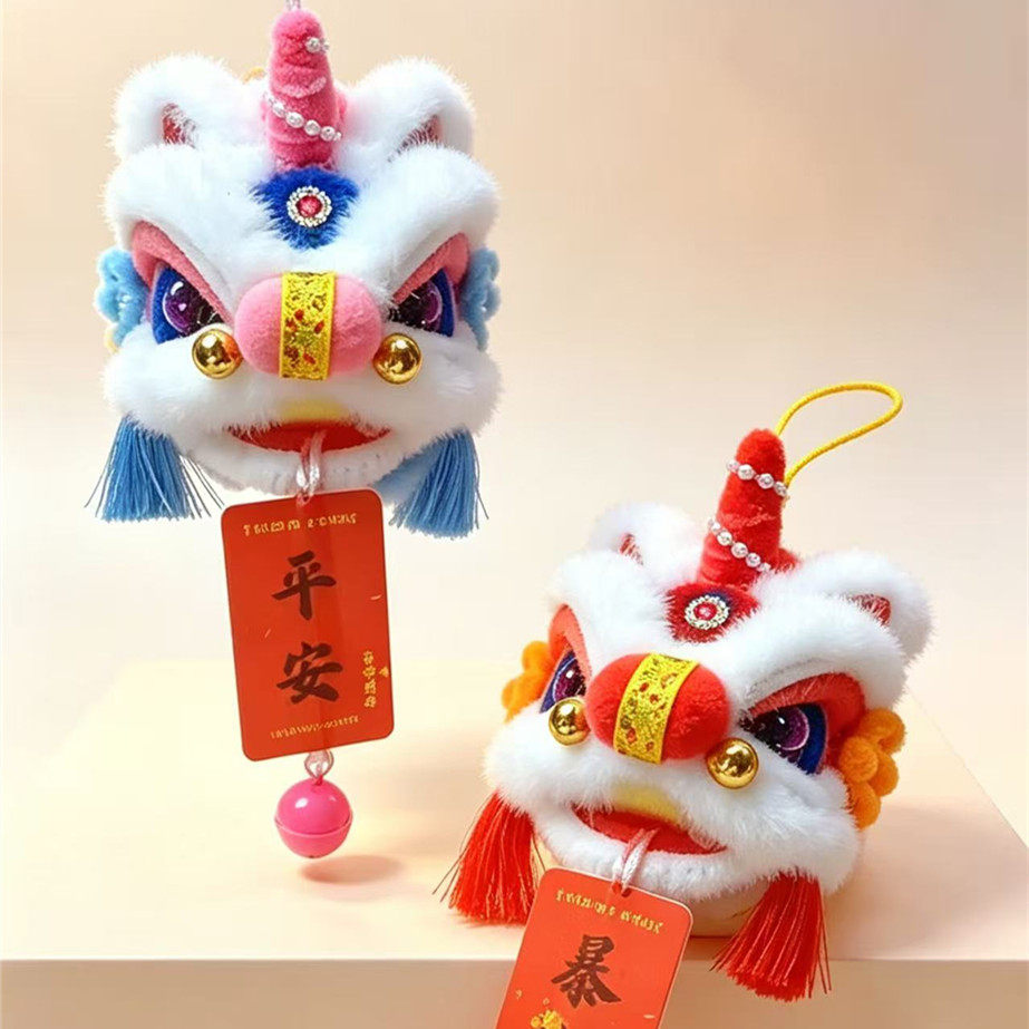 古风手提发光醒狮灯笼儿童手工diy材料包含灯图片