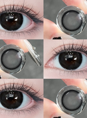 官方正品美瞳半年抛女黑色大小直径旗舰店学生党彩色隐形眼镜1xx