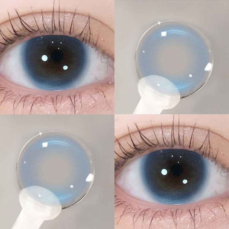 蓝色美瞳日抛30片大直径无锁边显色混血款隐形眼镜官方旗舰店8xx