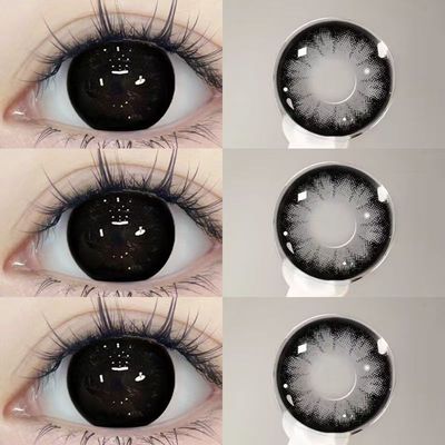 大美目黑色美瞳日抛30片三明治工艺大直径官网一次性隐形眼镜1xx