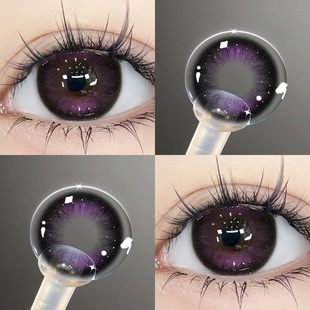 樱桃泪光紫色美瞳半年抛大直径混血感高透氧隐形眼镜NF官方正品TN