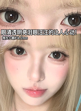 黑色美瞳半年抛自然大小直径正品官方旗舰店彩色隐形眼镜女生2xx
