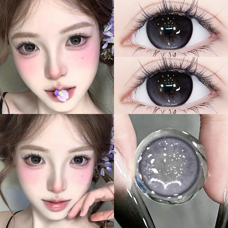 月亮泡馍美瞳半年抛紫色混血大直径扩瞳显色隐形近视眼镜QF正装TN,隐形眼镜/护理液,彩色隐形眼镜,淘宝优惠券,粉丝福利购,淘宝优惠卷