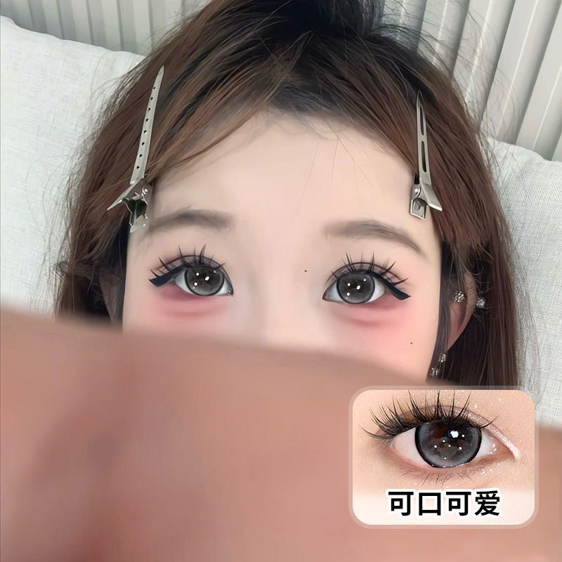 瞳趣星球可口可爱美瞳半年抛灰色混血三明治隐形眼镜WF官方正品TN