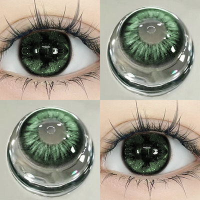 绿色美瞳日抛30片一次性混血感10片大小直径隐形眼镜正品官网EJLK