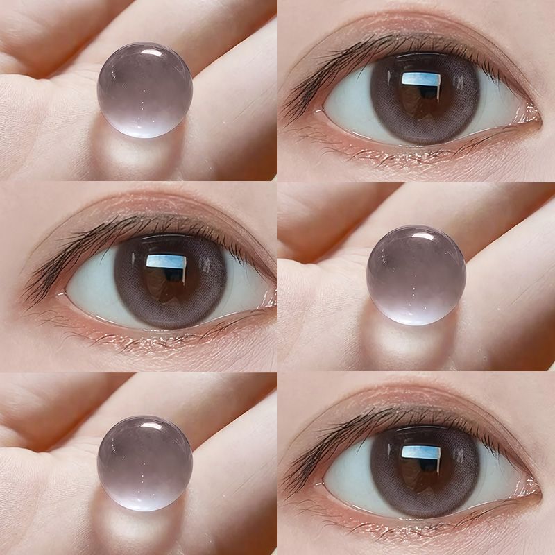 巴斯克玫瑰美瞳半年抛粉棕色小直径日常自然彩色隐形眼镜正品5xx
