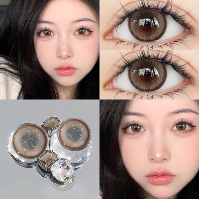 透光光美瞳水润半年抛2片大小直径不伤眼官网隐形眼镜学生党EJLK