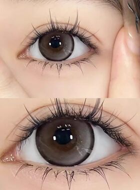 炼乳咖啡灰色美瞳半年抛棕色大直径2026新款隐形眼镜NF官方正品TN