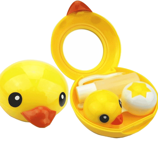 美瞳盒子可爱收纳抖音女网红款ins简约伴侣便携隐形眼镜复古盒KW