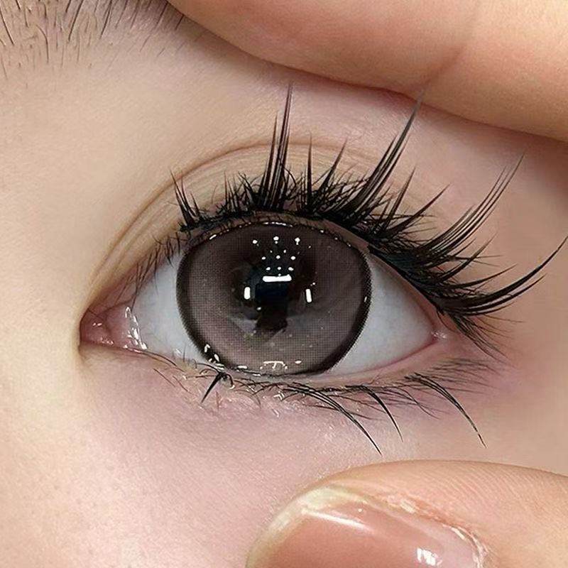 炼乳咖啡美瞳半年抛2025不伤眼抗疲劳学生近视隐形眼镜大直径3xx