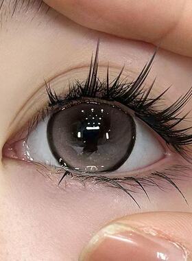 炼乳咖啡美瞳半年抛2025不伤眼抗疲劳学生近视隐形眼镜大直径3xx