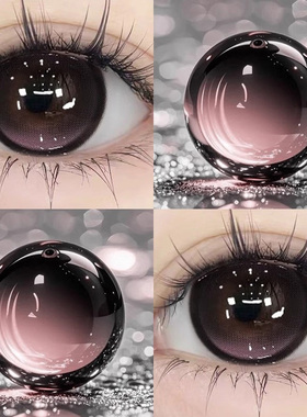 粉黑童话美瞳半年抛紫色混血大直径隐形眼镜一年抛NF正品官方TN