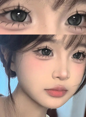 小黑茶美瞳半年抛大小直径彩色隐形眼镜女官网正品官方旗舰店1xx