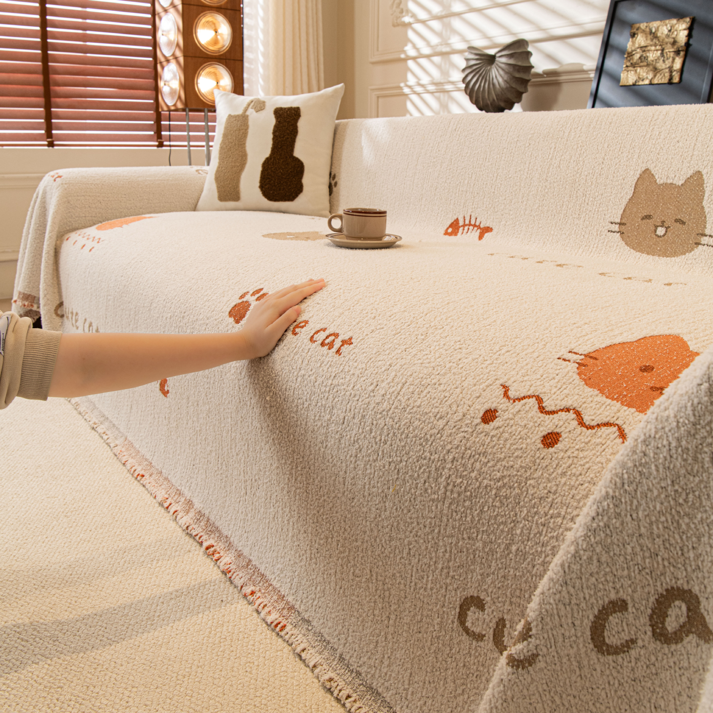 三座一贵妃四季全包防滑沙发套