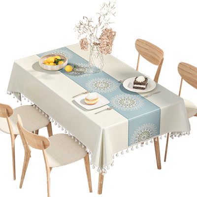 长方形防油免洗仿棉麻桌布