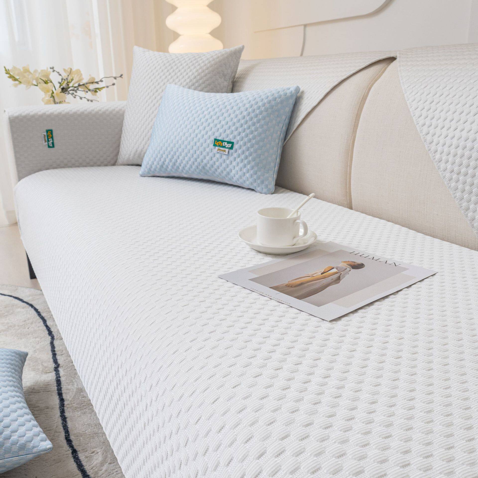 冰丝沙发垫夏季凉席坐垫防滑夏天款客厅冰丝藤垫沙发套罩巾座垫子