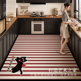 厨房地垫2025新款硅藻泥全铺防滑防油免洗可裁剪厨房吸水专用地垫