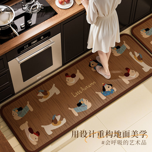 厨房转角地垫硅藻泥防滑防油免洗
