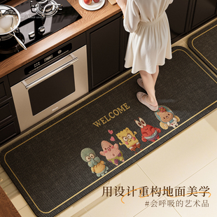 2026新款厨房地垫硅藻泥吸油防水防滑垫家用免清洗转角专用脚垫