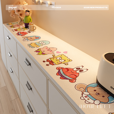 2025新款卡通餐边柜垫防水防油